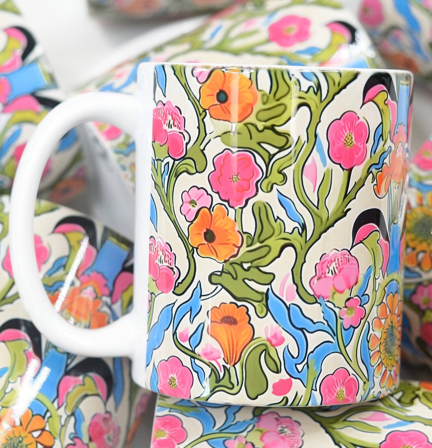 Spring Floral Ceramic Mug Designers Choice Arrangement