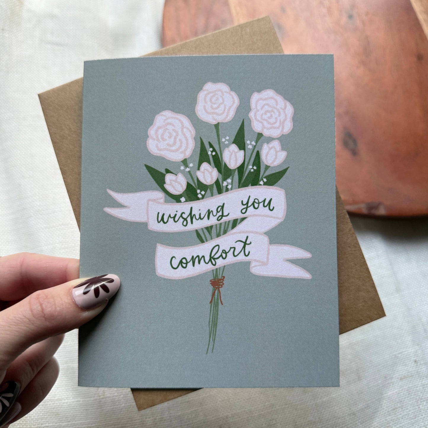 "Wishing you comfort" Sympathy Card