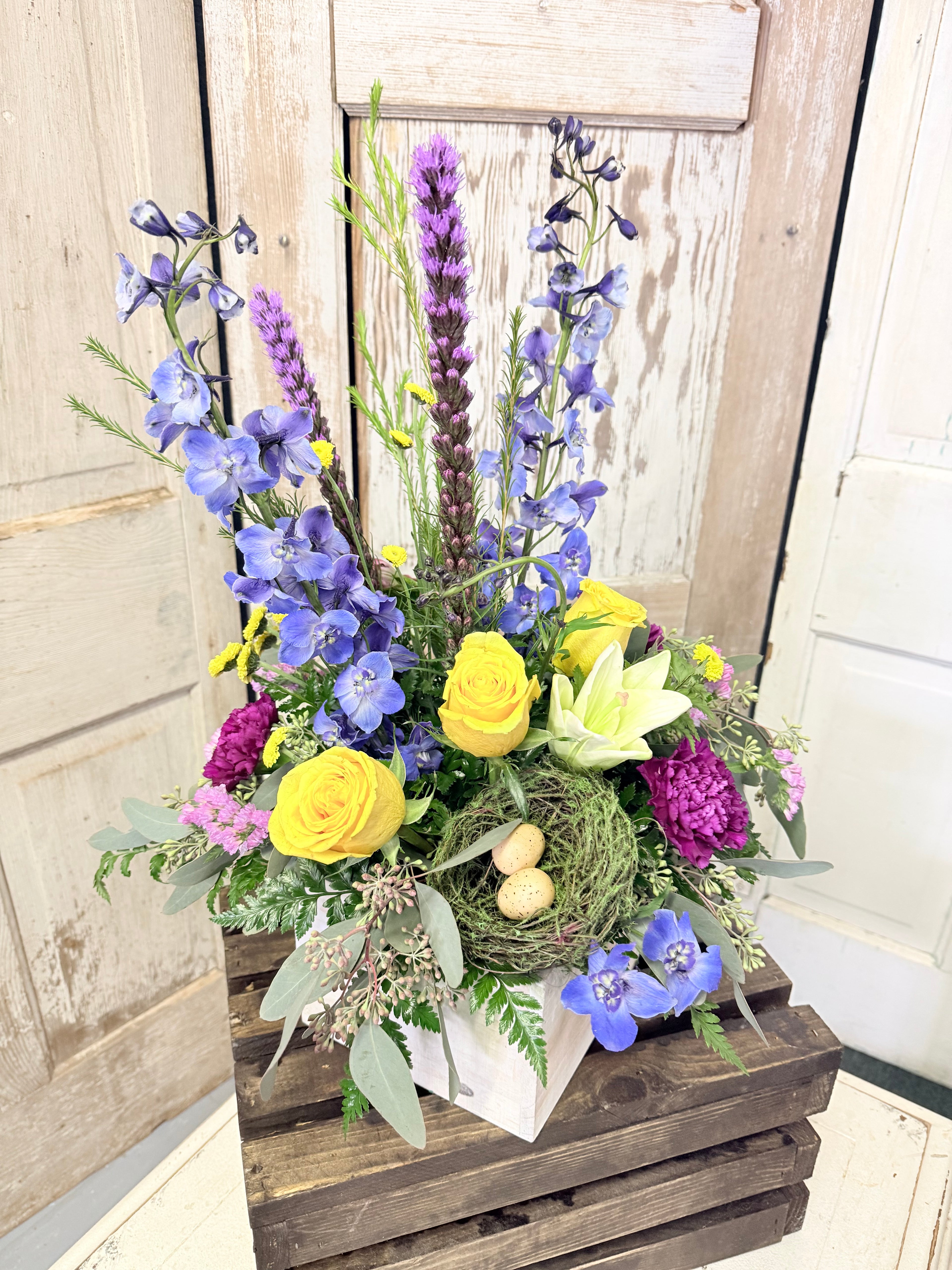 Spring Garden Box Arrangement