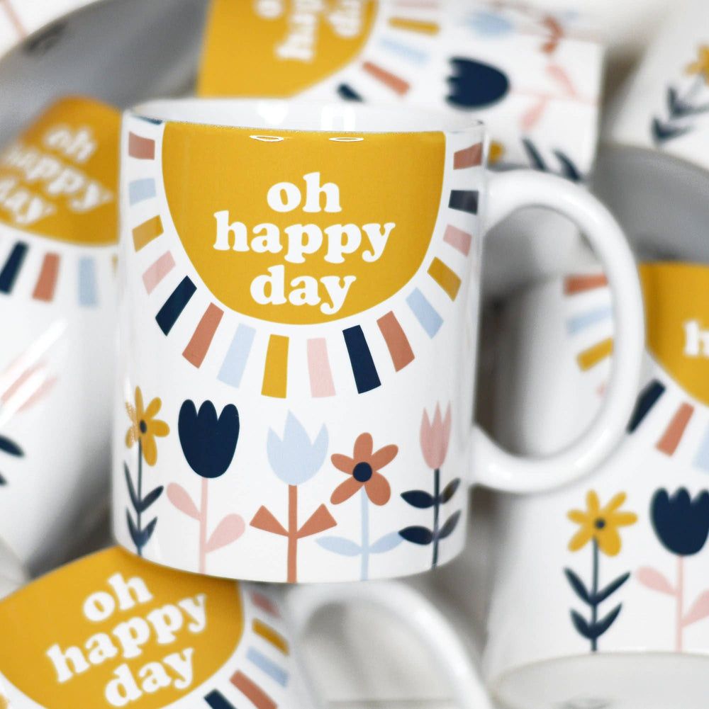 Oh Happy Day Ceramic Mug Designers Choice Arrangement