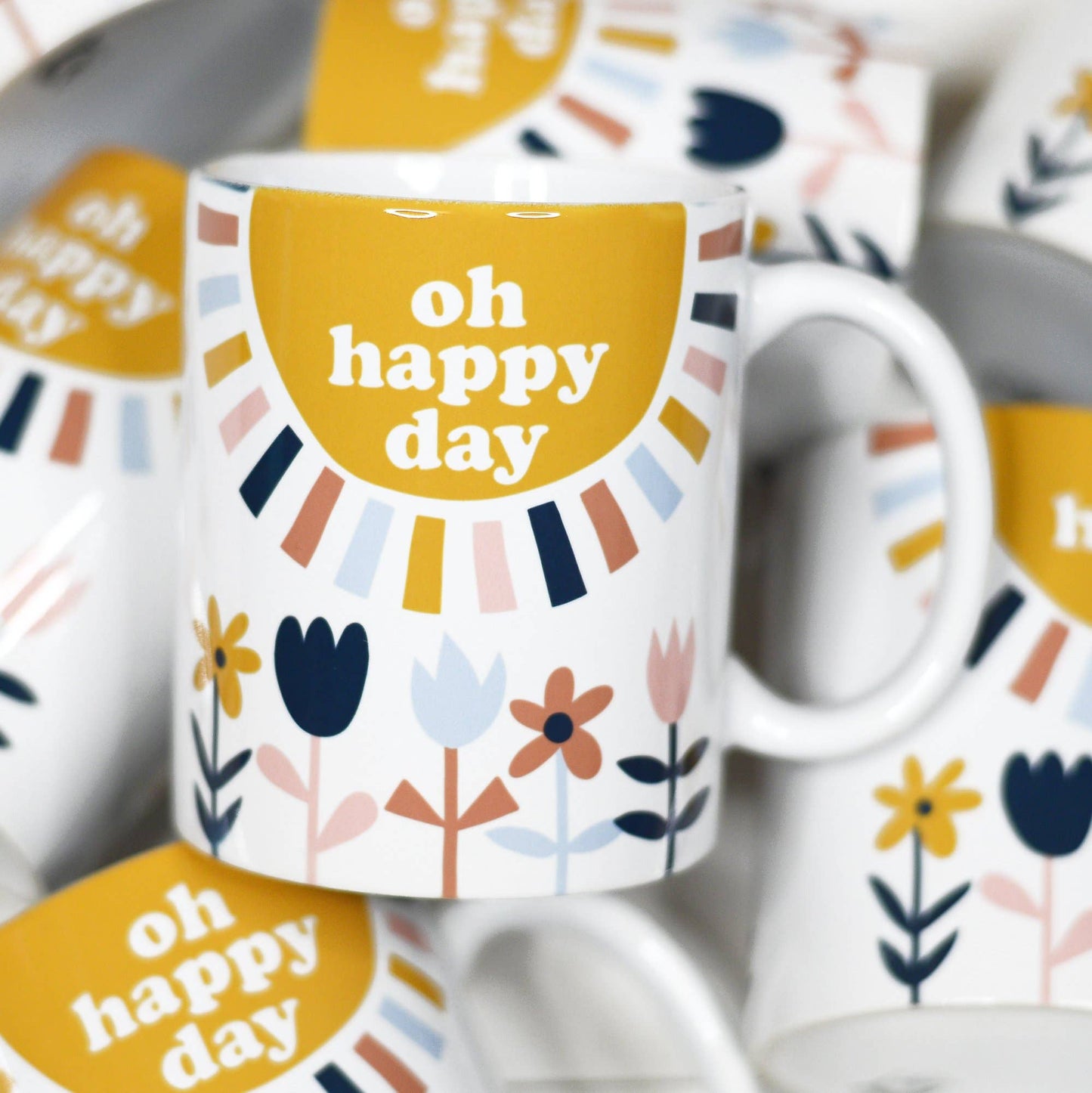 Oh Happy Day Ceramic Mug Designers Choice Arrangement