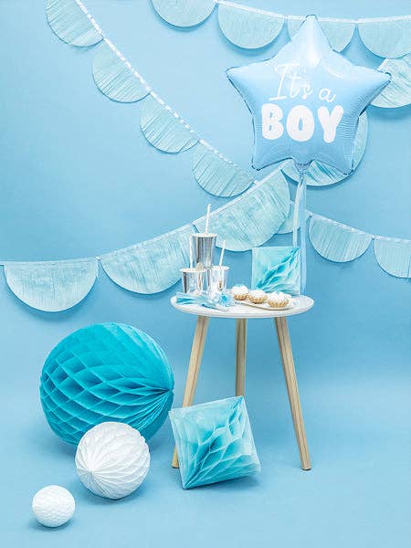 Its a Boy Blue Star Foil Balloon 19 in.