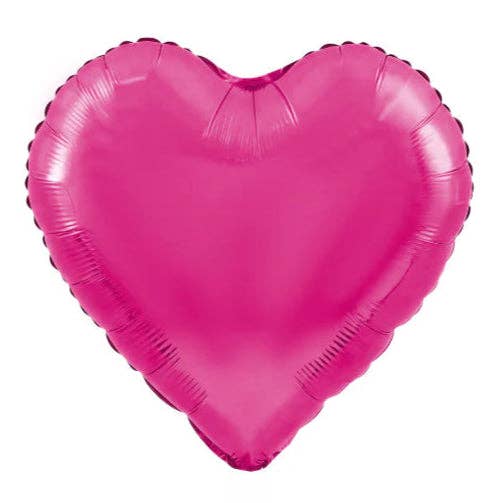 Solid Heart Shape Foil Hot Pink - 18 in.